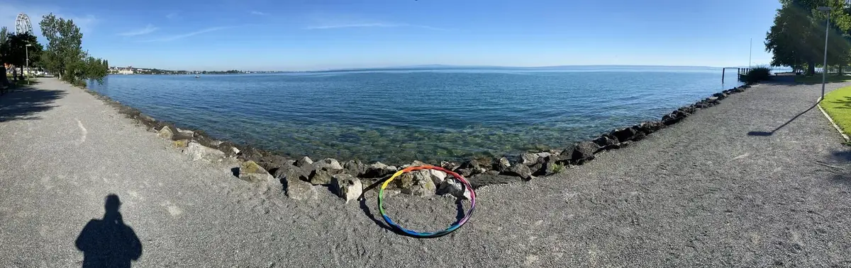 Sonja Spitzli in der Hula-Hoop Stunde